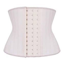 Atbuty Kurze Torso Taille Trainer Cincher Korsett Unterbrust Body Shaper Latex Sport Girdle, Beige (22,9 cm kurzer Torso, 25 Stahlknochen), XX-Small von Atbuty