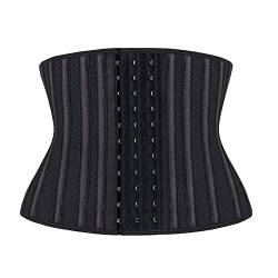 Atbuty Kurzer Torso Taillentrainer Cincher Korsett Unterbrust Body Shaper Latex Sport Girdle, Schwarz (22,9 cm Torso, atmungsaktiv, 25 Knochen), Large von Atbuty