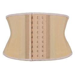 Atbuty Super kurzer Torso Taille Trainer Cincher Korsett Bauch Shaper Abnehmen Latex Trimmer Girdle, Beige (17,8 cm Torso, 25 Stahlknochen), X-Large von Atbuty