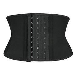 Atbuty Super kurzer Torso Taille Trainer Cincher Korsett Bauchformer Bauchweg Latex Trimmer Mieder, Schwarz (17,8 cm kurzer Torso, 9 Stahlknochen), XXX-SMALL von Atbuty