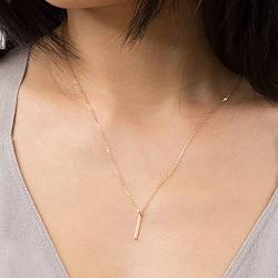 Atentuyi Bar Anhänger Gold Halskette Zierliche Gliederkette Halskette Minimalistischer Schmuck Für Frauen Und Mädchen von Atentuyi