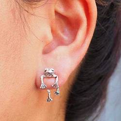 Atentuyi Frosch Ohrringe Silber Ohrstecker Ohrringe Frosch Ohrmuschel Ohrringe Ohrstecker Tropfen Ohrringe Niedliche Tier Ohrringe Minimalistische Ohrringe Durchbohrt Schmuck Für Frauen Und Mädchen von Atentuyi