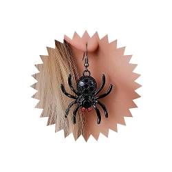 Atentuyi Gothic Große Spinne Baumeln Ohrringe Silber Schwarz Tropfen Ohrringe Acryl Spinne Haken Ohrringe Rot Kristall Ohrringe Vintage Aussage Ohrringe Für Frauen Und Mädchen von Atentuyi