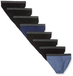 ATHENA Herren Promo Basic Coton Unterhose, Mehrfarbig (Noir/Noir/Noir/Noir/Bleu/Noir/Bleu Chiné/Noir 9050), M EU von Athena