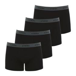 Athena Herren Boxershorts Basic Coton 4-er Pack, Schwarz, XXXX-Large (Herstellergröße: 8) von Athena