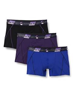 Athena Herren Training Ln24 Unterwäsche, Indigo/Violett/Schwarz, XL (3er Pack) von Athena