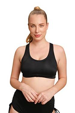 Athletican Hypoallergener Latexfreier Sport-BH für Damen, schwarz, small von Athletican