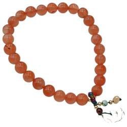 AthuAh Feng Shui-Armband, Harmonie-Schnalle/Donut-Anhänger, natürliches Edelstein-Kristall-Armband for Frauen, 6,5 mm Perlen-Armband, Reiki-Kristall, Chakra-Meditations-Amulett von AthuAh