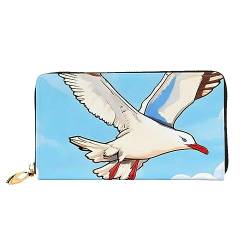 AthuAh Flying Seagullswomen'S Long Wallet, Travel Wallet & Large Capacity Long Wallet, Zipper Wallet, 19 × 10.5 Cm, Schwarz , Einheitsgröße von AthuAh