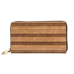 AthuAh Original Holz Farbe Textur Frauen Lange Brieftasche, Reisebrieftasche, Große Kapazität Lange Brieftasche, Reißverschluss Brieftasche, 7.48 X 4.13 Zoll, Schwarz, Einheitsgröße von AthuAh
