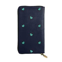 AthuAh Schöne blaue Hintergrund lange Kupplung Brieftasche, Frauen Reißverschluss Brieftasche, Multi Card Organizer & große Kapazität lange Brieftasche, Schwarz , Einheitsgröße von AthuAh