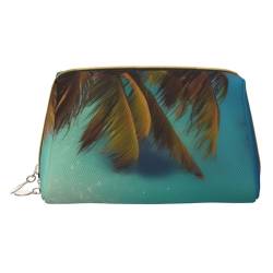 Beach Coconut Sunshine Tragbare Kosmetiktasche, Reise-Kosmetiktasche, Unisex, Reißverschluss, geeignet für den täglichen Gebrauch, weiß, Einheitsgröße von AthuAh