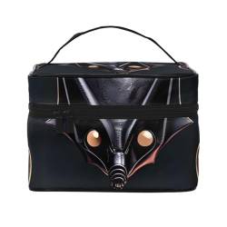 Black Ghost Fledermaus Reise-Kosmetiktasche mit Reißverschluss und großem Fassungsvermögen, Unisex, geeignet für Outdoor, Sport, Reisen usw., Schwarz , Einheitsgröße von AthuAh