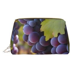 Desert Grapes Tragbare Kosmetiktasche & Reise-Kosmetiktasche, Unisex, Reißverschluss, geeignet für den täglichen Gebrauch, weiß, Einheitsgröße von AthuAh