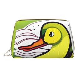 Duck Flock Game Tragbare Kosmetiktasche & Reise-Kosmetiktasche, Unisex, Reißverschluss, geeignet für den täglichen Gebrauch, weiß, Einheitsgröße von AthuAh