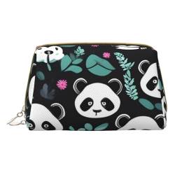 Panda Cute Face Tragbare Kosmetiktasche, Reise-Kosmetiktasche, Unisex, Reißverschluss, geeignet für den täglichen Gebrauch, weiß, Einheitsgröße von AthuAh