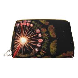 Starry Pusteblume tragbare Kosmetiktasche & Reise-Kosmetiktasche, Unisex, Reißverschluss, geeignet für den täglichen Gebrauch, weiß, Einheitsgröße von AthuAh