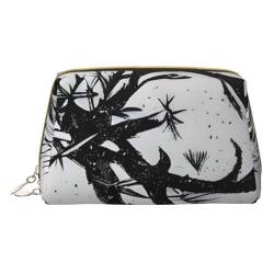 The Abstractionist Tree tragbare Kosmetiktasche & Reise-Kosmetiktasche, Unisex, Reißverschluss, geeignet für den täglichen Gebrauch, weiß, Einheitsgröße von AthuAh