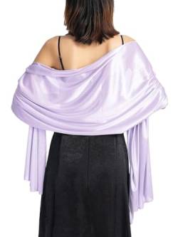 Atigy Stola Damen Festlich Satin Tuch Schal Elegant Braut Stola Schal fur Abendkleid Hochzeit (Mauve) von Atigy