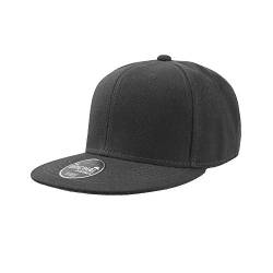 Atlantis Snap Back Flacher Schirm 6 Panel Kappe (Einheitsgröße) (Schwarz) von Atlantis