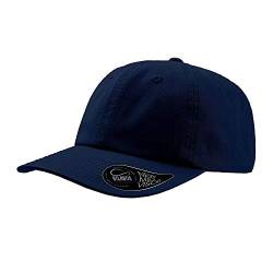 Dad Hat Strapback Cap Basecap Baseballcap Kappe Käppi Baumwollcap Cap Basecap (One Size - dunkelblau) von Atlantis