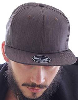 Hutshopping Stage Snapback Cap Flat Brim Basecap Baseballcap Flatbrim Kappe Käppi (One Size - grau) von Atlantis