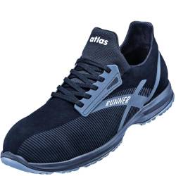 Atlas S-Schuhe Runner 95 ESD S3 (Mikrofaser, Dämpfungssystem, atmungsaktiv, Funktionsfutter, ESD, Black Grey) Arbeitsschuhe (eu_Footwear_Size_System, Adult, Numeric, medium, Numeric_47) von Atlas