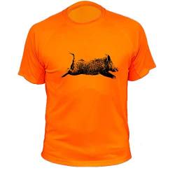 Jagd T Shirt Jagd Geschenke Wildschwein (L,305, Orange) von AtooDog