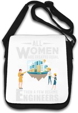 All Women are Created Equal Then A Few Become Engineers Umhängetasche, Weiß, weiß, Einheitsgröße von Atspauda