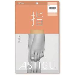 Atsugi Astigu Stocking Yubi Five Fingers Size L - LL - 323 Sheer Beige (Green Tea Set) von Atsugi