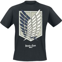 Attack On Titan - Anime T-Shirt - Logo - S bis XXL - für Männer - Größe L - schwarz  - Lizenzierter Fanartikel von Attack On Titan