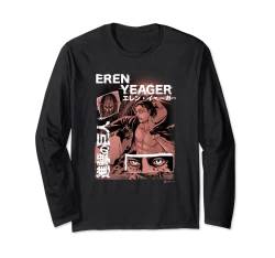 Attack on Titan Eren Yeager Japanese Manga Collage Portrait Langarmshirt von Attack on Titan