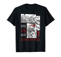 Attack on Titan Eren Yeager vs Reiner Braun Manga Fight Logo T-Shirt von Attack on Titan