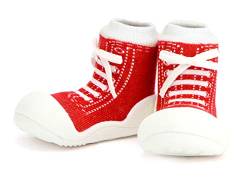 Attipas - ergonomische Lauflernschuhe Baumwolle Sneakers (22.5, Rot) von Attipas