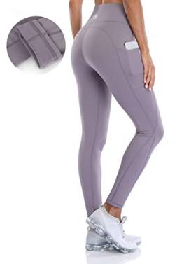 Attraco Damen Fleecehose Laufhose Winter Damen Thermo Winter Leggings Damen Fleecehose Damen Lila XL von Attraco