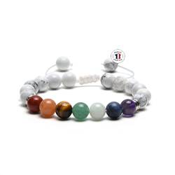 Attraction Zen ARMBAND VERSTELLBAR | ECHTES 8mm NATURSTEIN | KOSTENLOSE EBOOKS DEUTSCH | HANDGEFERTIGT | Schmuck für Damen und Herren | ALLE STEINE IN UNSEREN ARMBÄNDERN SIND NATÜRLICH (HOWLITE) von Attraction Zen