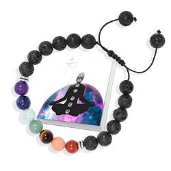 Attraction Zen ARMBAND VERSTELLBAR | ECHTES 8mm NATURSTEIN | KOSTENLOSE EBOOKS DEUTSCH | HANDGEFERTIGT | Schmuck für Damen und Herren | ALLE STEINE IN UNSEREN ARMBÄNDERN SIND NATÜRLICH (LAVAROCK) von Attraction Zen