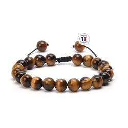 Attraction Zen ARMBAND VERSTELLBAR | ECHTES 8mm NATURSTEIN | KOSTENLOSE EBOOKS DEUTSCH | HANDGEFERTIGT | Schmuck für Damen und Herren | ALLE STEINE IN UNSEREN ARMBÄNDERN SIND NATÜRLICH (TIGERAUGE2) von Attraction Zen