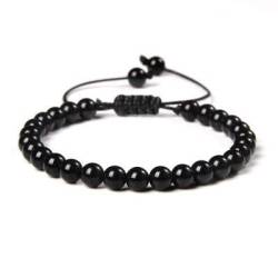 Attraction Zen ARMBAND VERSTELLBAR | ECHTES NATURSTEIN | KOSTENLOSE EBOOKS DEUTSCH | HANDGEFERTIGT | Schmuck für Damen und Herren | ALLE STEINE IN UNSEREN ARMBÄNDERN SIND NATÜRLICH (ONYX6mm) von Attraction Zen