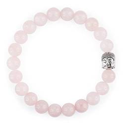 Attraction Zen BUDDHA ARMBAND | ECHTES 8mm NATURSTEIN | KOSTENLOSE EBOOKS DEUTSCH | HANDGEFERTIGT | Schmuck für Damen und Herren | ALLE STEINE IN UNSEREN ARMBÄNDERN SIND NATÜRLICH (ROSEQUARTZ) von Attraction Zen