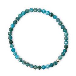 Attraction Zen ECHTES 4mm NATURSTEIN FACETTIERT| SILBERPERLE 925 STERLING | KOSTENLOSE EBOOKS DEUTSCH | HANDGEFERTIGT | Schmuck für Damen | ALLE STEINE IN UNSEREN ARMBÄNDERN SIND NATÜRLICH (APATITE) von Attraction Zen