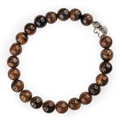 Attraction Zen ELEFANT ARMBAND | ECHTES 8mm NATURSTEIN | KOSTENLOSE EBOOKS DEUTSCH | HANDGEFERTIGT | Schmuck für Damen und Herren | ALLE STEINE IN UNSEREN ARMBÄNDERN SIND NATÜRLICH (TIGEREYE) von Attraction Zen