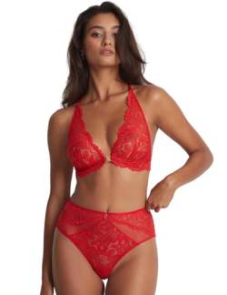 Aubade Damen Flowermania Slip mit hoher Taille Unterwäsche im Bikini-Stil, Rot (Rouge Floral), L von Aubade