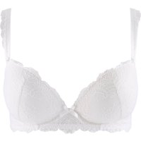 Aubade Danse des Sens Push-up-BH, Spitze, Zierschleife, für Damen, weiß, 70C von Aubade