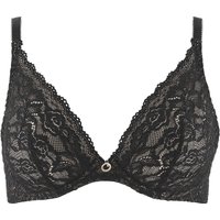 Aubade Rosessence Triangel-BH, Push-up-Effekt, florale Spitze, für Damen, schwarz, 75D von Aubade