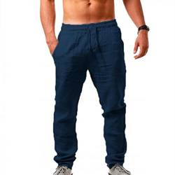 outdoorhose herren leinenhose herren Leinenhosen Herren Freizeithose Lang Leichte Sommerhose Strandhose Leinen Kurze Hosen Herren Lässige Freizeithose mit Seitentaschen Moderne Baumwollhose Leinenh von Aubatece