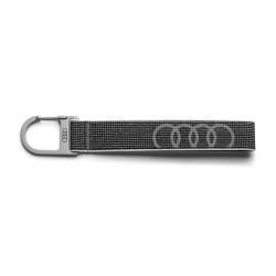 Audi 3182400300 Schlüsselanhänger Schlüsselband Schlaufe Ringe Logo Karabinerhaken, grau von Audi collection