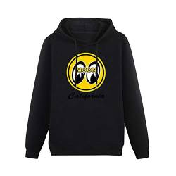 AuduE Mens Mooneyes Moon Equipped California Script Logo Cotton Pullover Hoodie Hooded Top Unisex Mens Ladies Hooded Sweatshirts Size XXL Black von AuduE