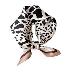 Damen-Schal aus 100 % reiner Maulbeerseide, klein, quadratisch, Halstuch für Damen, Seiden-Kopftuch, 53,3 x 53,3 cm, Streifen, Small von Aufeel