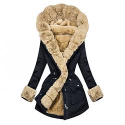 Aukbays Winterjacke Damen Winter Jacke Winterjacke mit Kapuze Elegant Parka Mantel Midi Lang Wintermantel von Aukbays